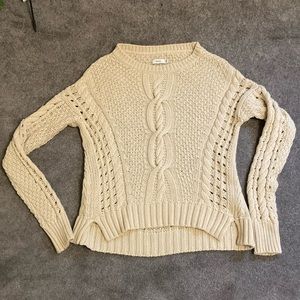 Tan Vince cable knit sweater size small